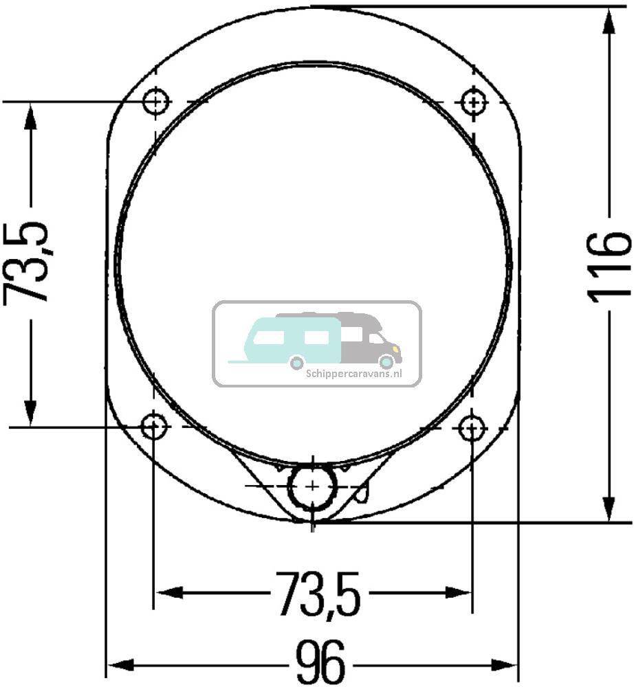 Hella Frame Universeel voor 1172016