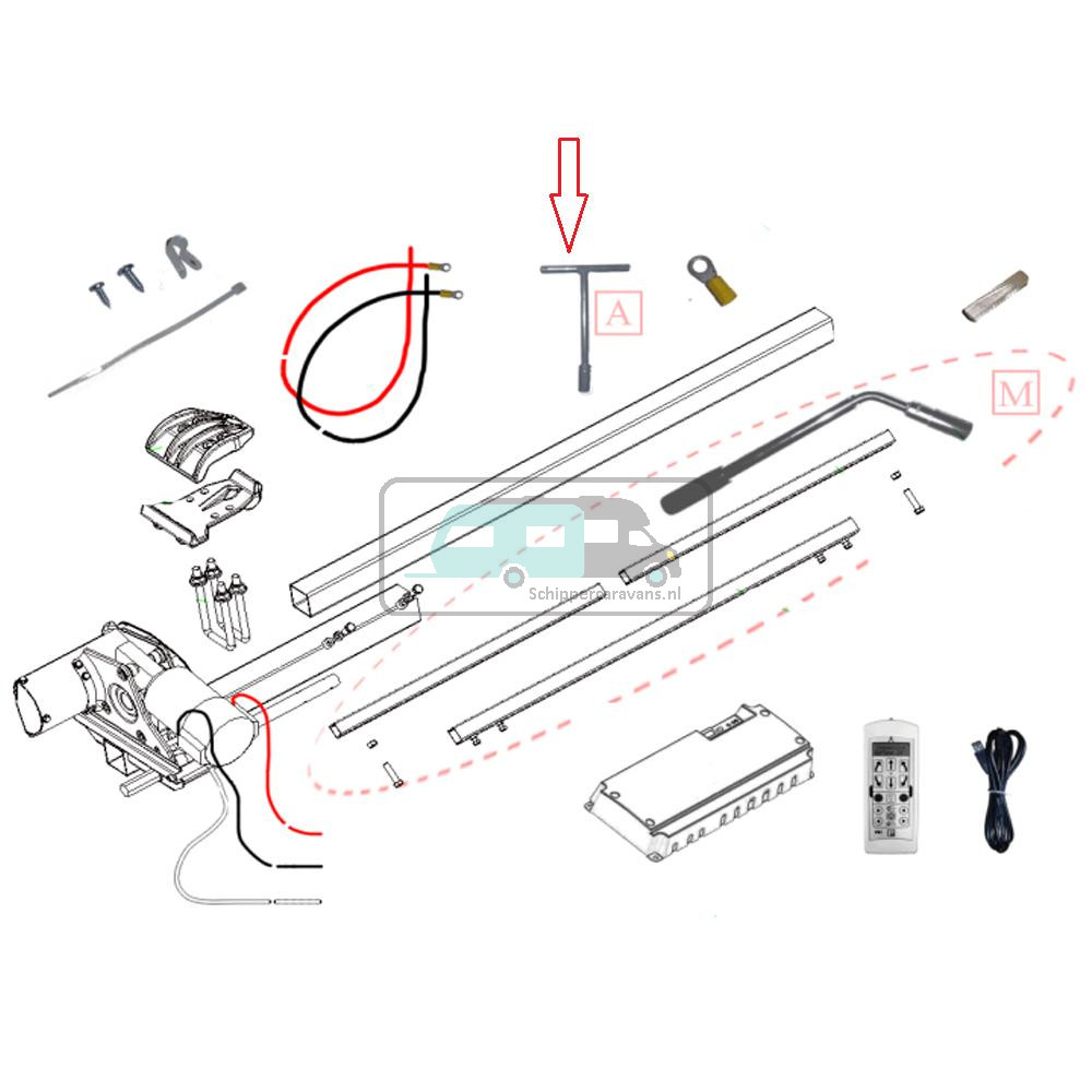 P1 Opzetmotor Noodsleutel