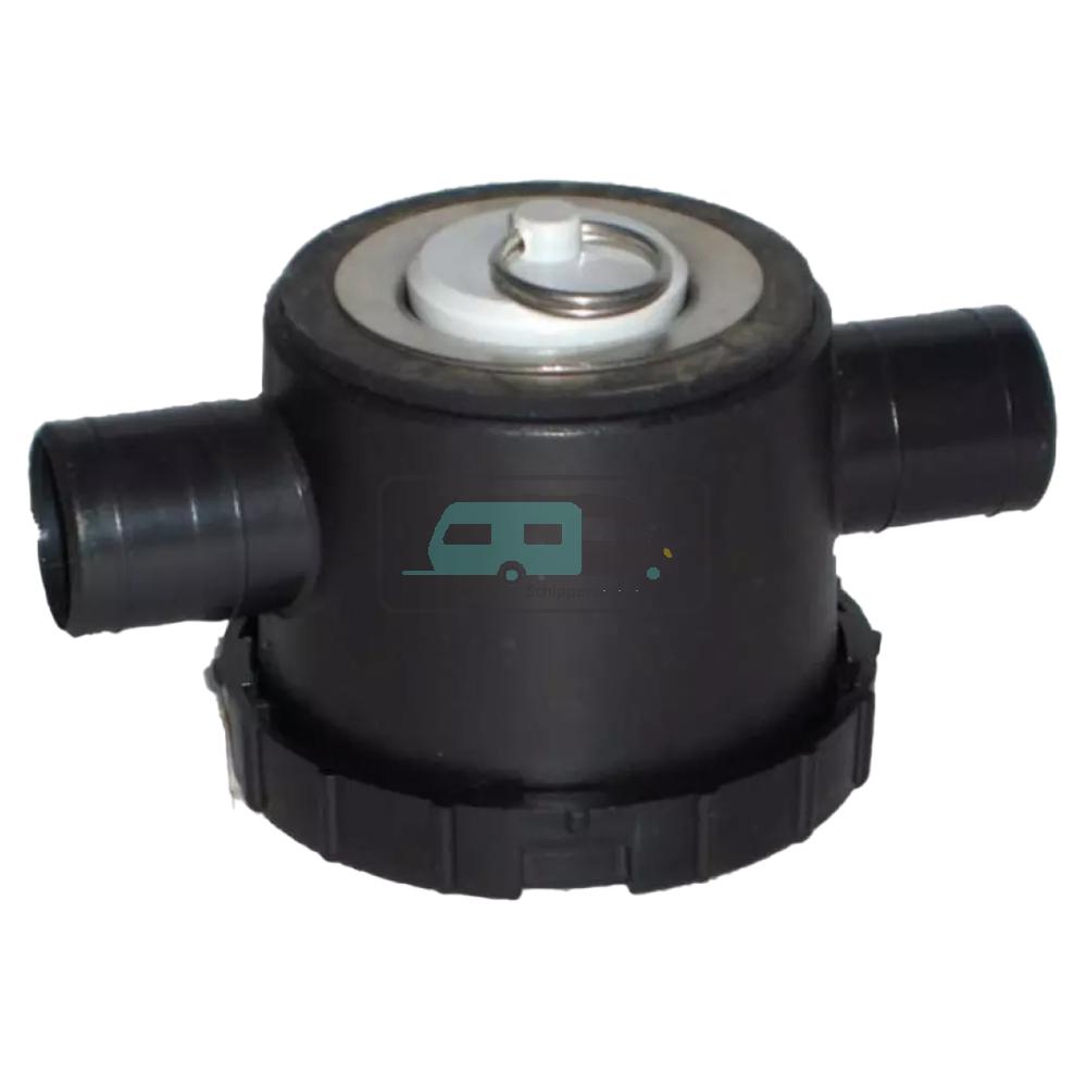 Reich afvoerplug zwart 33 mm met 2 aansl.