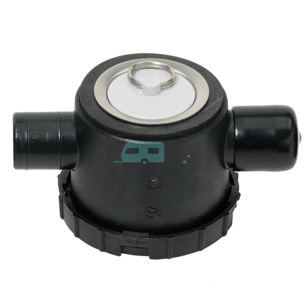 Reich afvoerplug RVS 39 mm met 2 aansl.