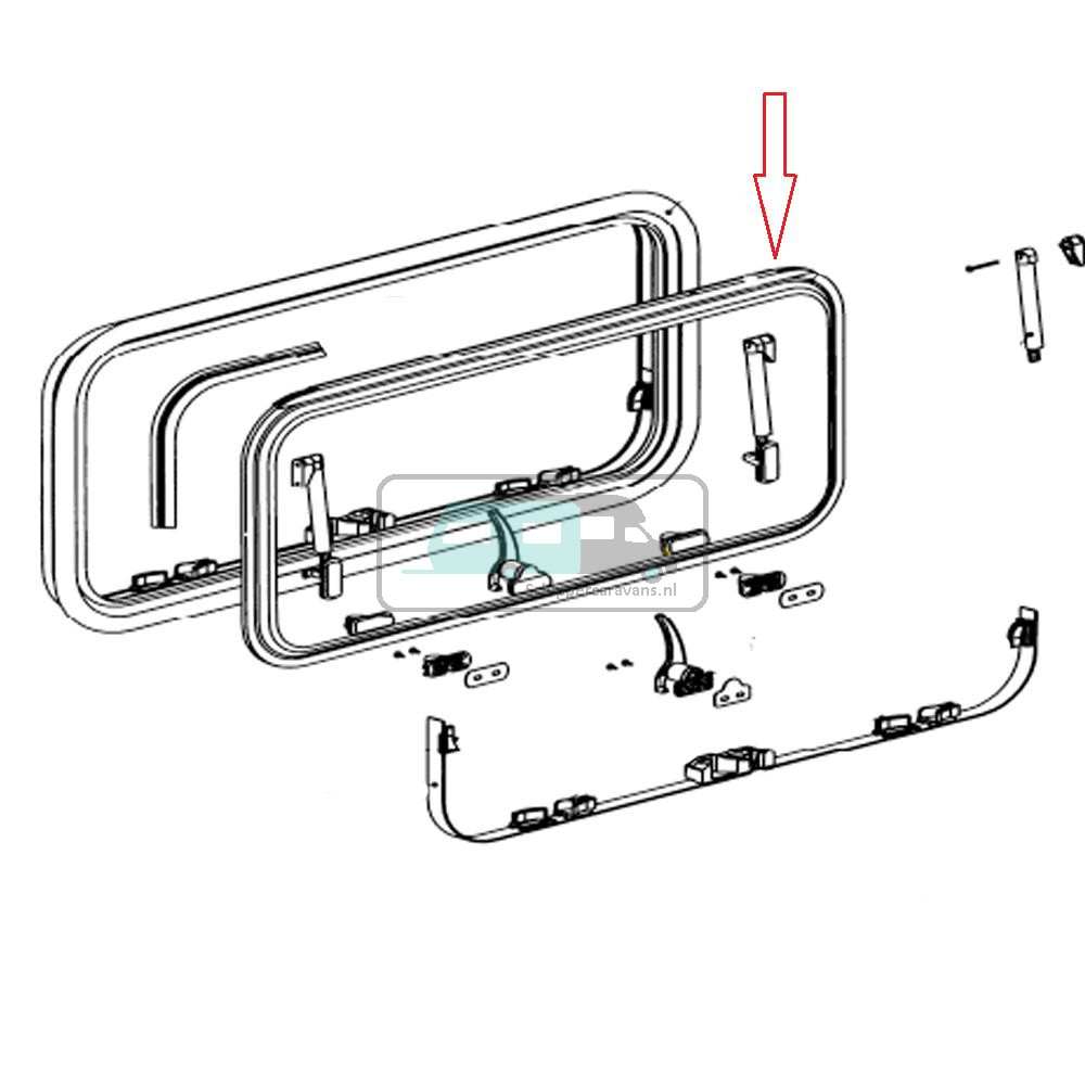 Dometic SZ7 Raam Centrale Vergrendeling 40x65cm