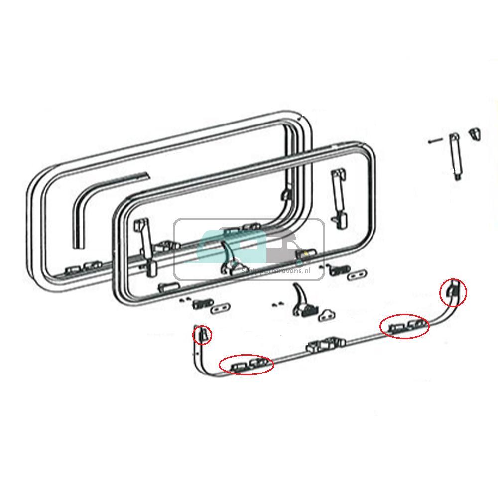 Dometic S7 Vergrendelingblok Raamuitzetter