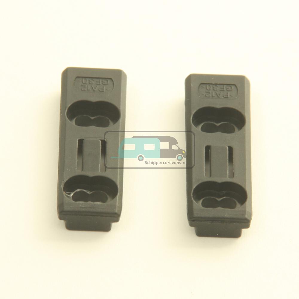 Vastzetplaat polyfix uitz./raamd. a 2 st