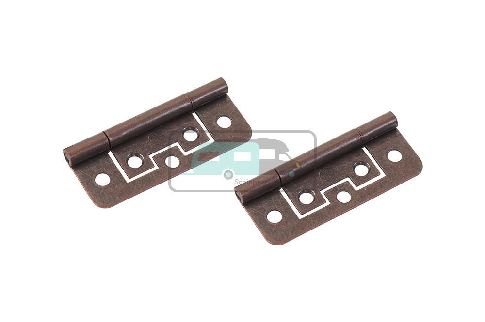 Scharnier Vlak Brons 63x25mm 2st.