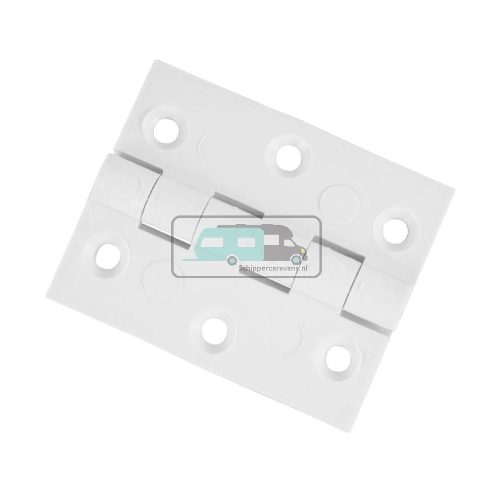 MPK Kunststof Scharnier 50x50mm Wit