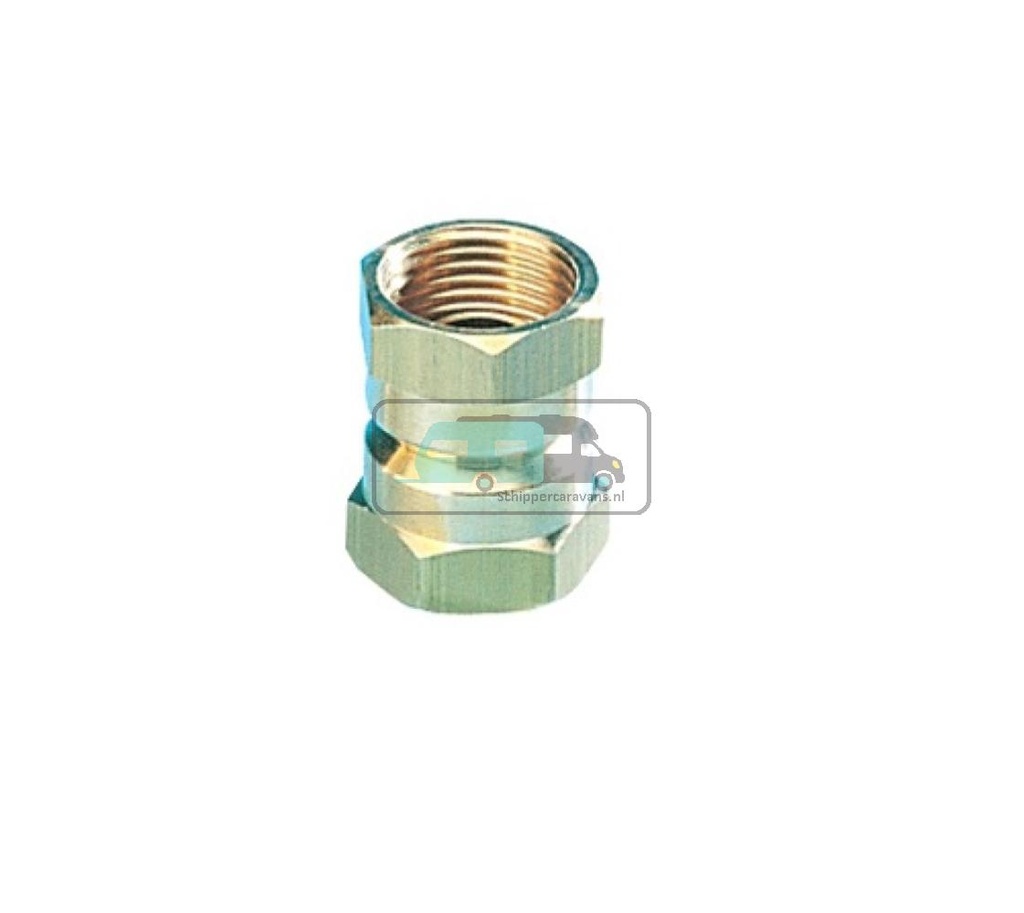 Koppeling dubbel 20x1,5(F) 