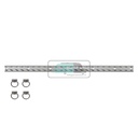 HTD Garage Bar Set 2x60cm + 4 Ringen