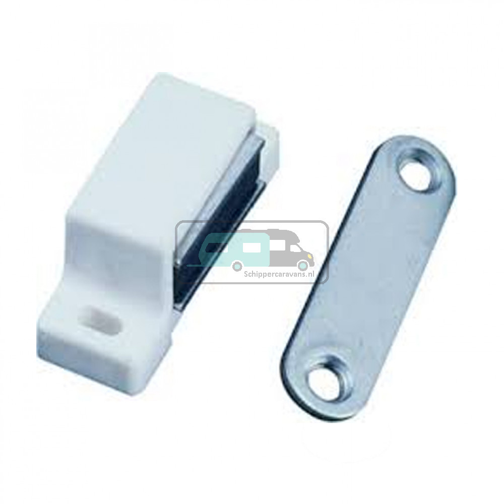 Magneetsnapper Kunststof Wit 46x15 4kg 2st.