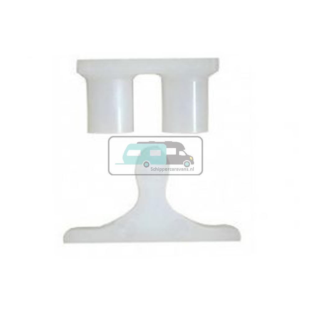 Polysnapper kunststof Wit à 2 stuks
