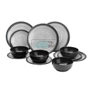 ViaMondo Melamine Servies Graniet 12-delig