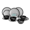 ViaMondo Melamine Servies Graniet 12-delig