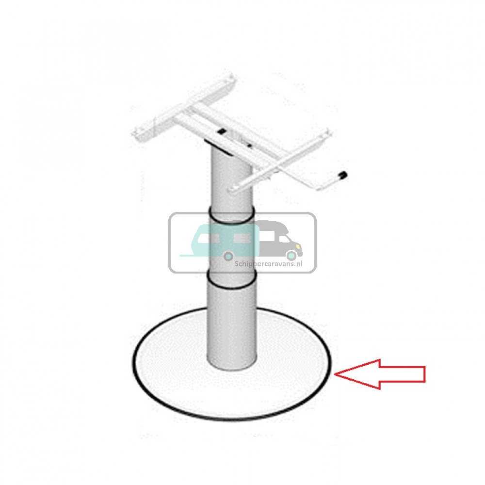Ilse Tafelpoot Rubber 1.5mtr