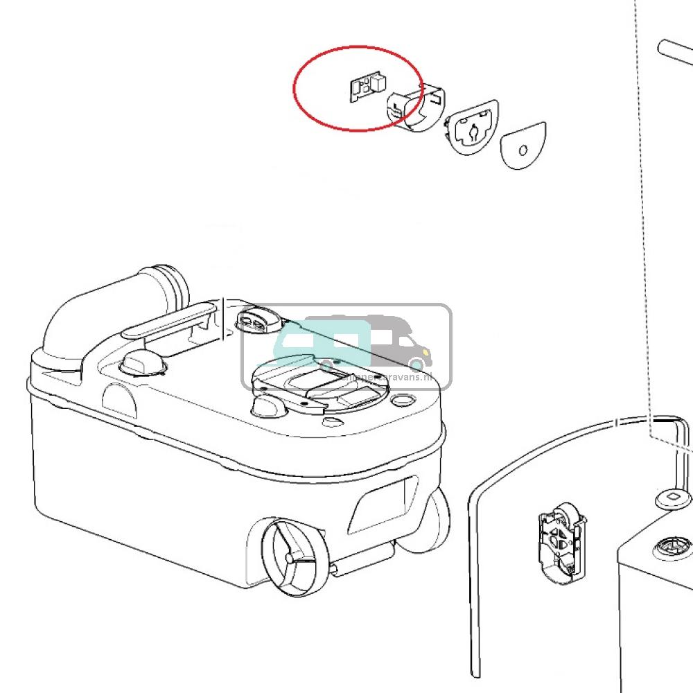 Thetford C220 Control Paneel Doorspoel Mechanisme