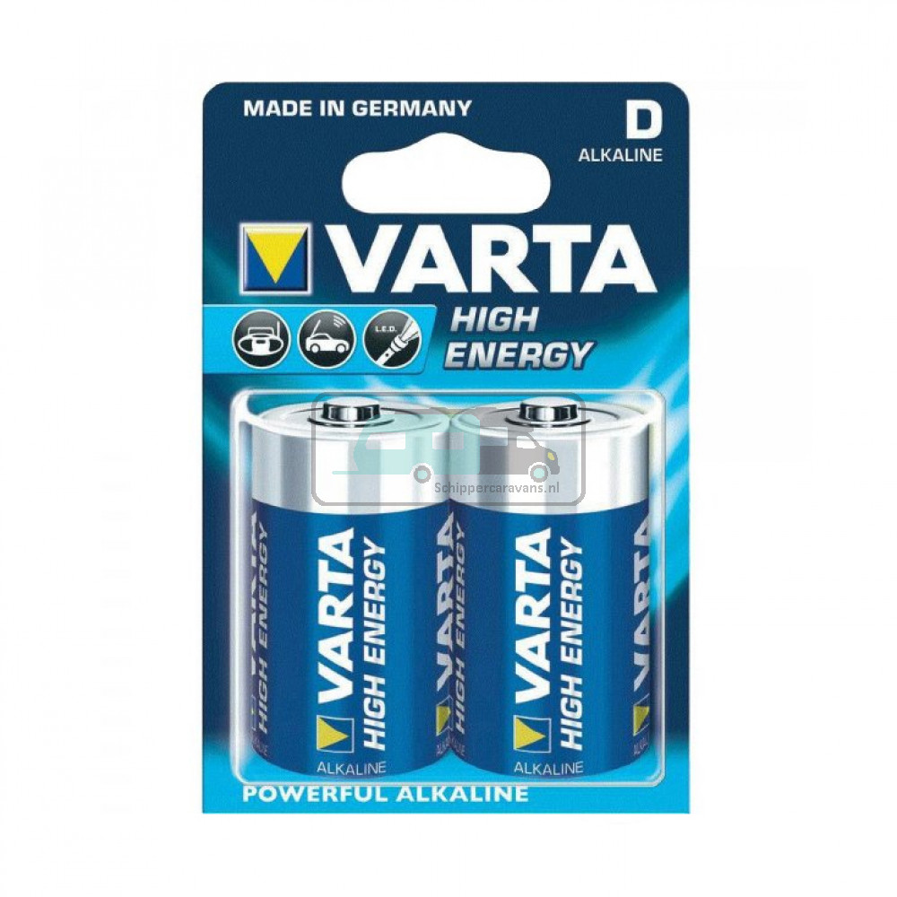 Varta High Energy Alkaline Batterij D-Cel LR20 2st.