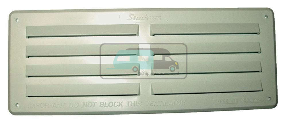 Ventilatierooster Wit opbouw 24x9cm