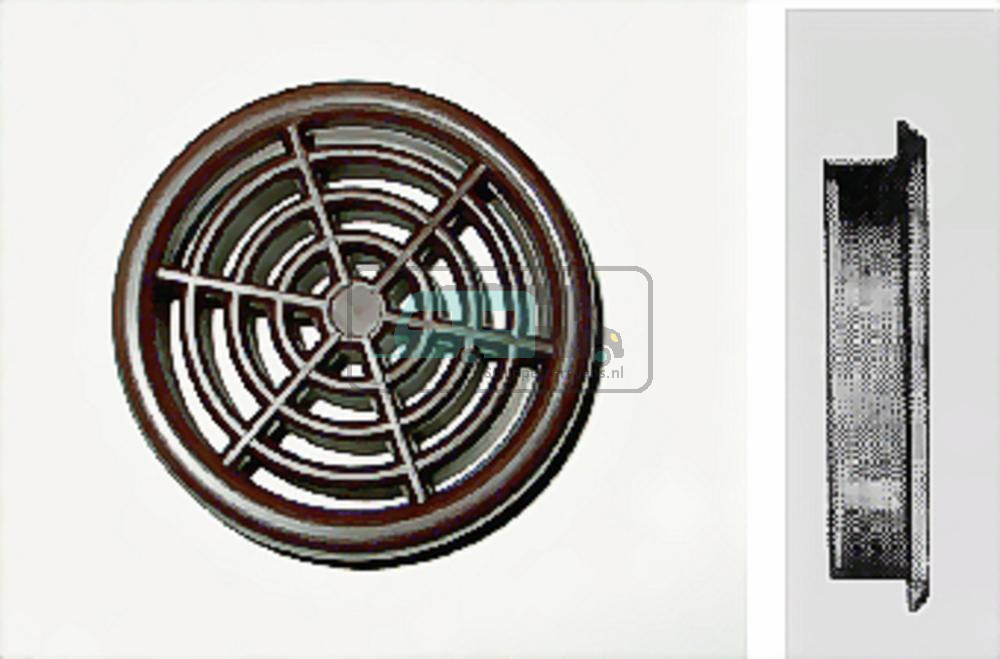 Rozet bruin 43-48mm rond opbouw à 2 st.