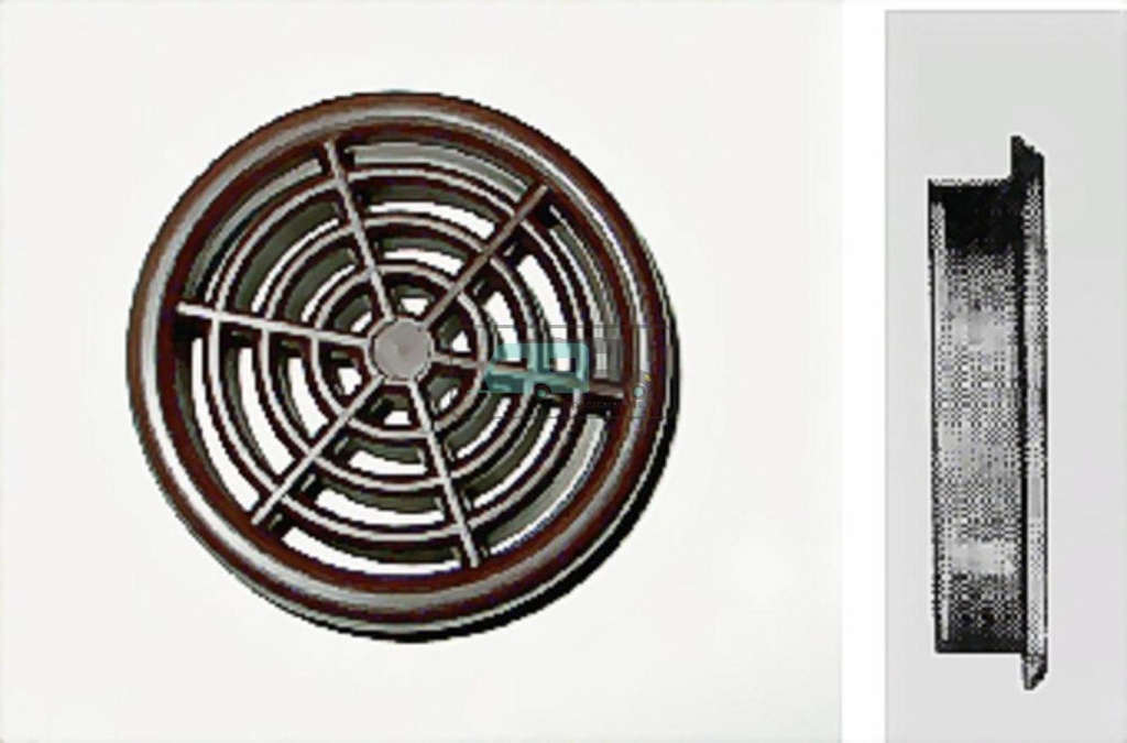 Rozet bruin 43-48mm rond opbouw à 2 st.