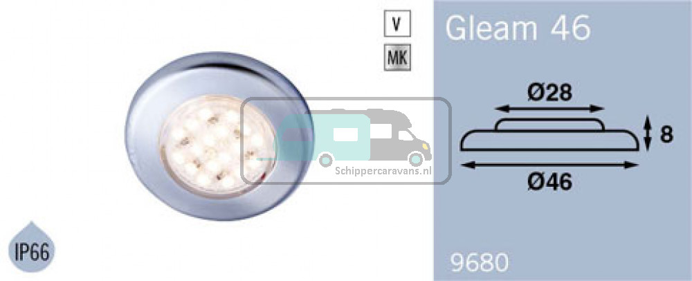 Frilight Opbouwspot Glean 46 LED Wit