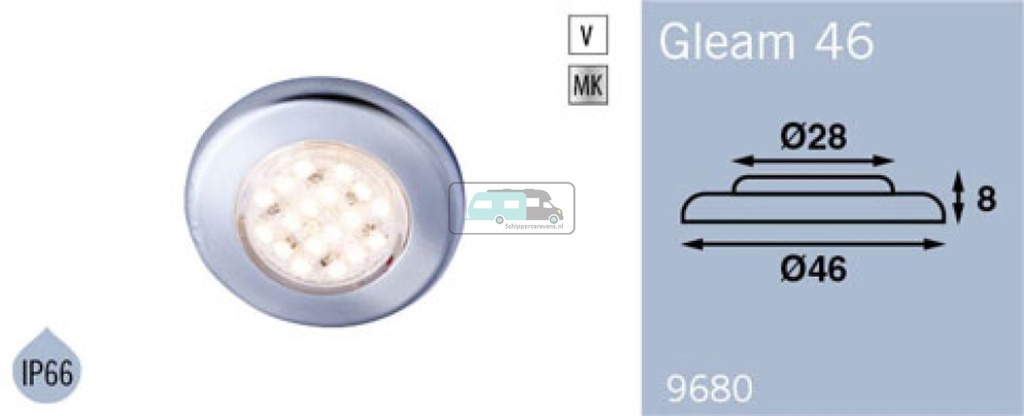 Frilight Opbouwspot Glean 46 LED Wit
