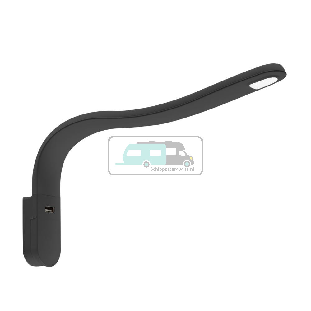 LED Lamp met Zwanenhals S Flexibel 12V Zwart