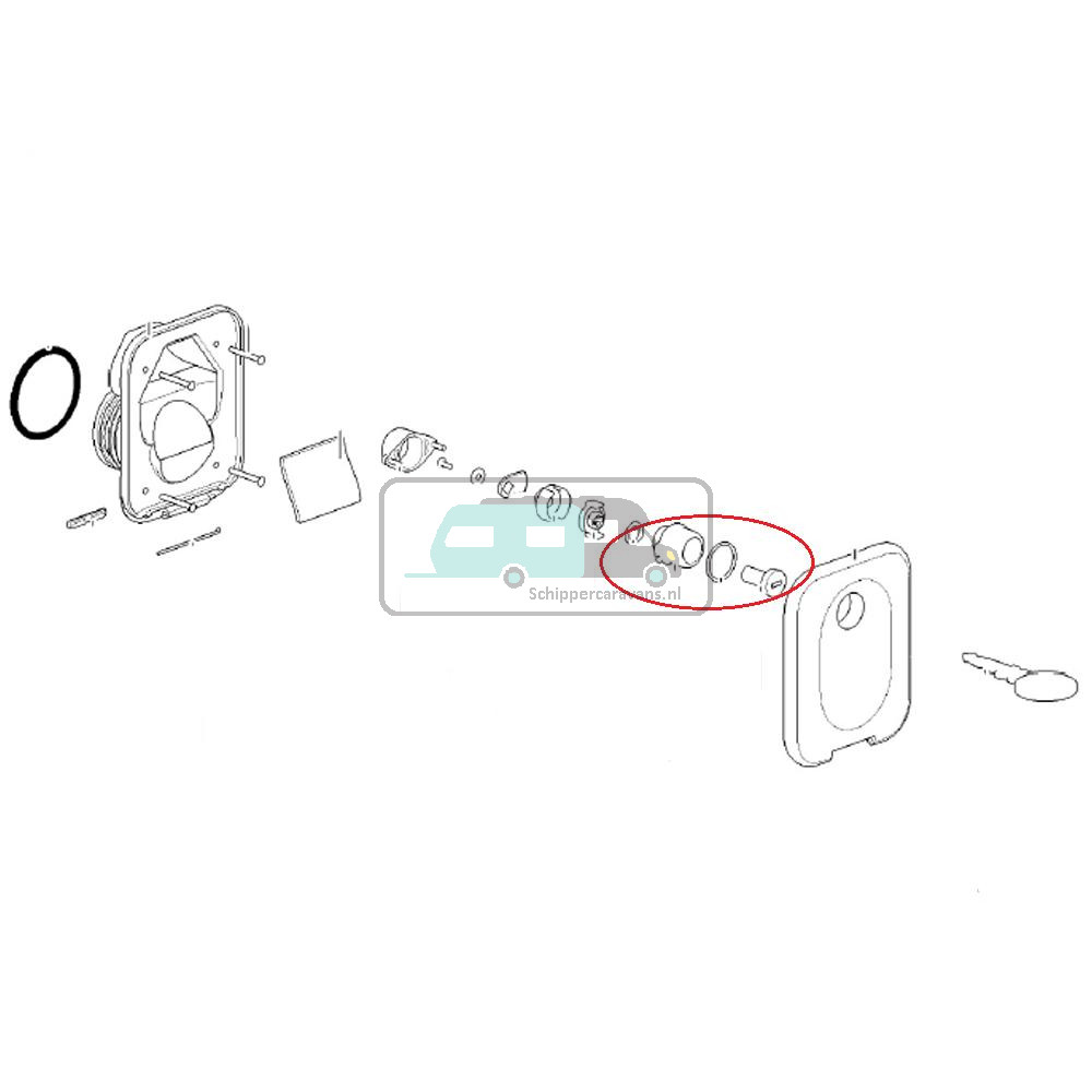 Thetford SC200C/W Slot Watervul Opening