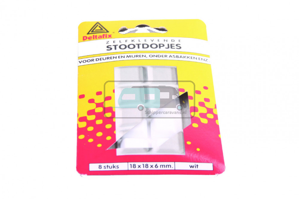 Deltafix Stootdopjes 18x18mm Transparant set 8st