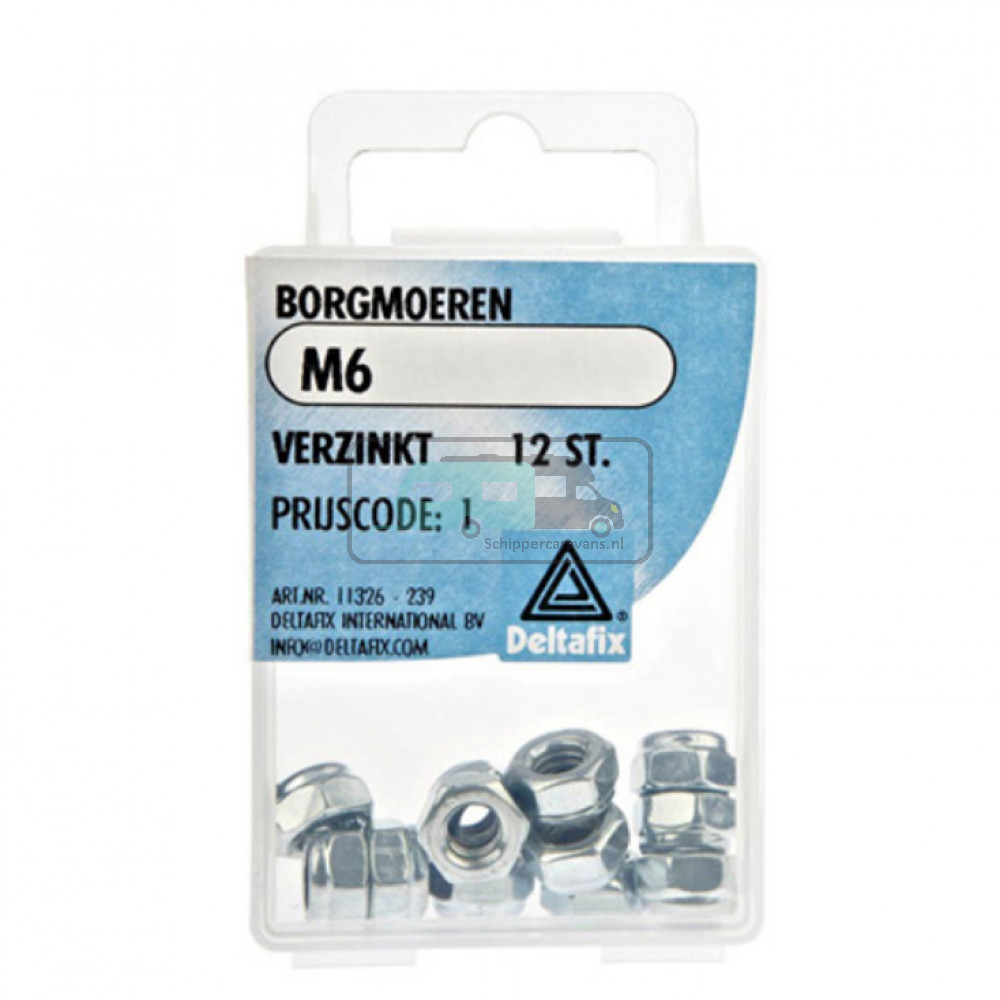 Deltafix Borgmoer Zeskant Verzinkt M6 12st