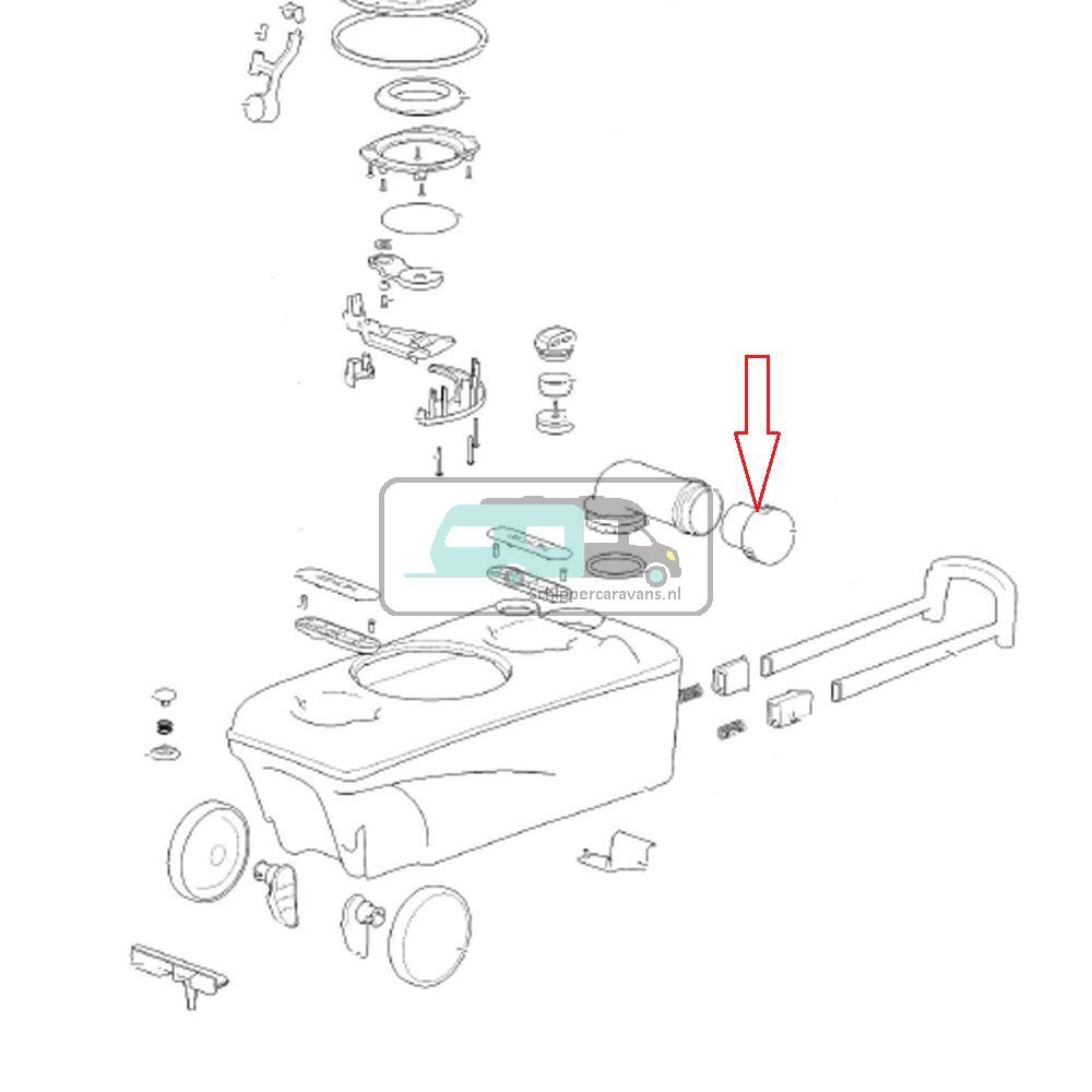 Thetford C500 Dosage dop Turquoise green