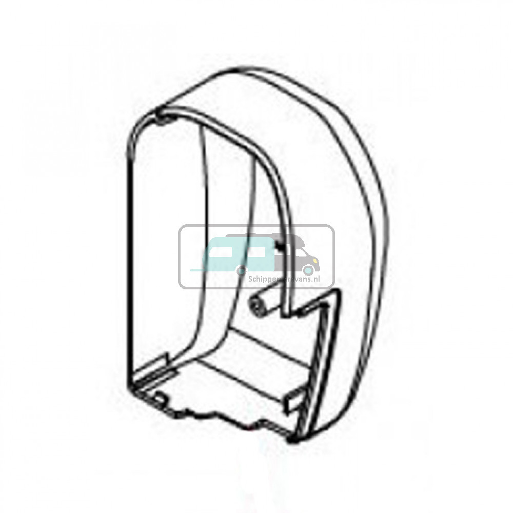 Fiamma eindkap F45 Ti polar Wit rechts