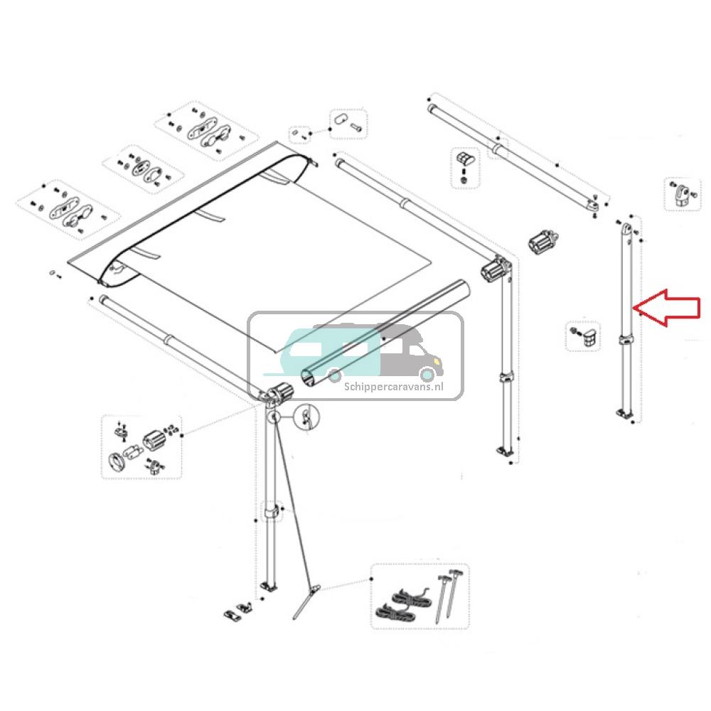 Fiamma Staander CaravanStore XL Rechts 350-550