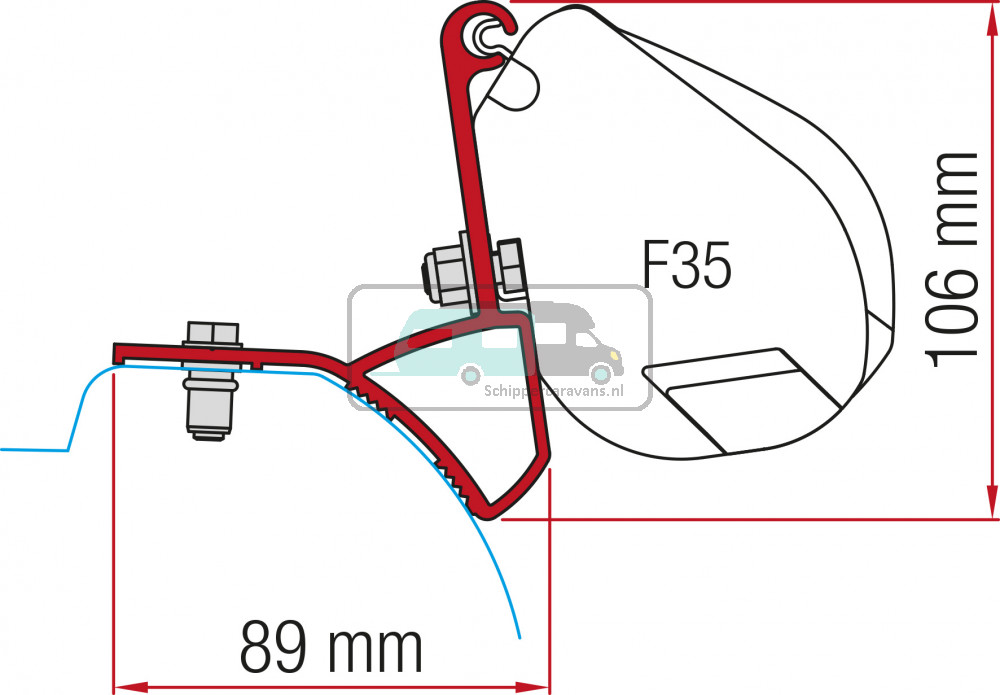 Fiamma Trafic/Vivaro/Talento/NV300/Rapido Mirande S Kit F35