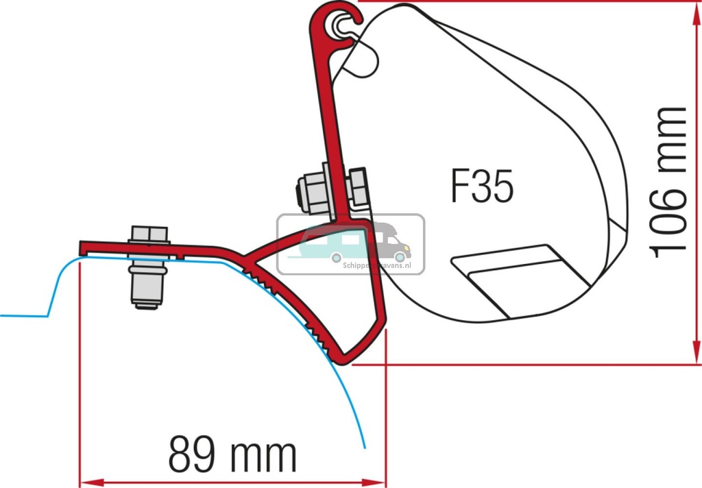 Fiamma Trafic/Vivaro/Talento/NV300/Rapido Mirande S Kit F35