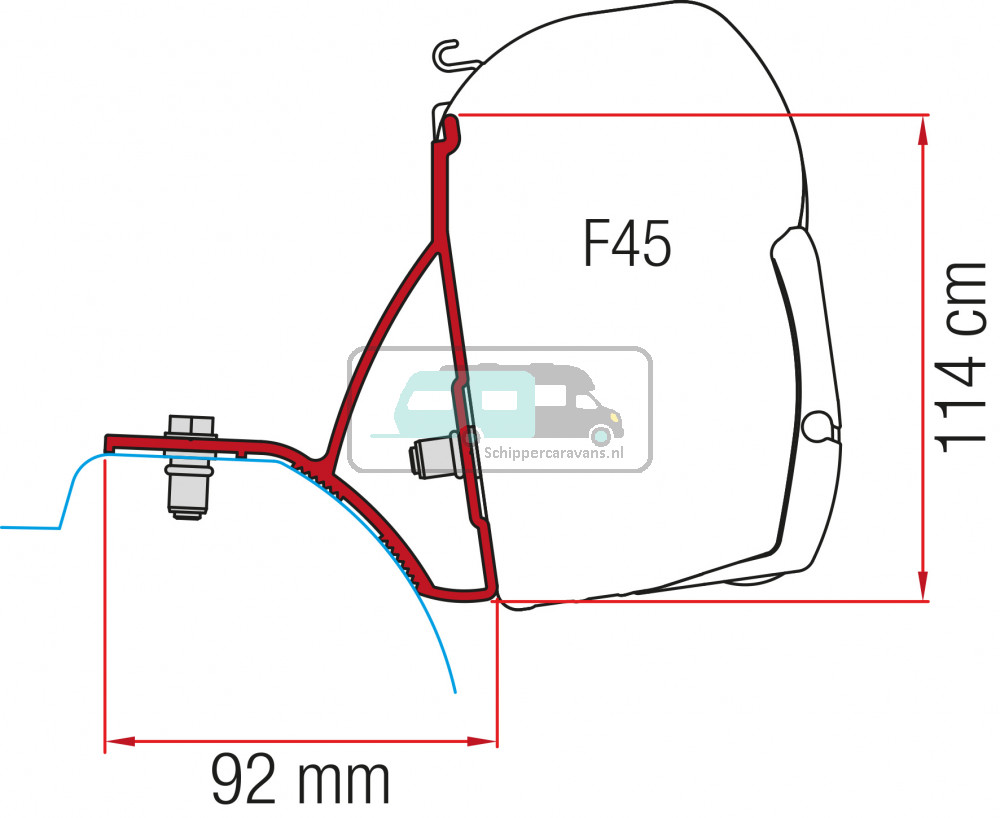 Fiamma Trafic/Vivaro/Talento/NV300 Kit H1-L1/L2 >2014 F45