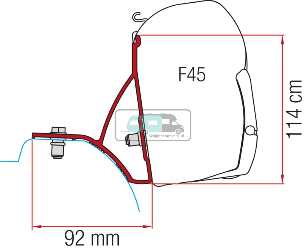 Fiamma Trafic/Vivaro/Talento/NV300 Kit H1-L1/L2 >2014 F45