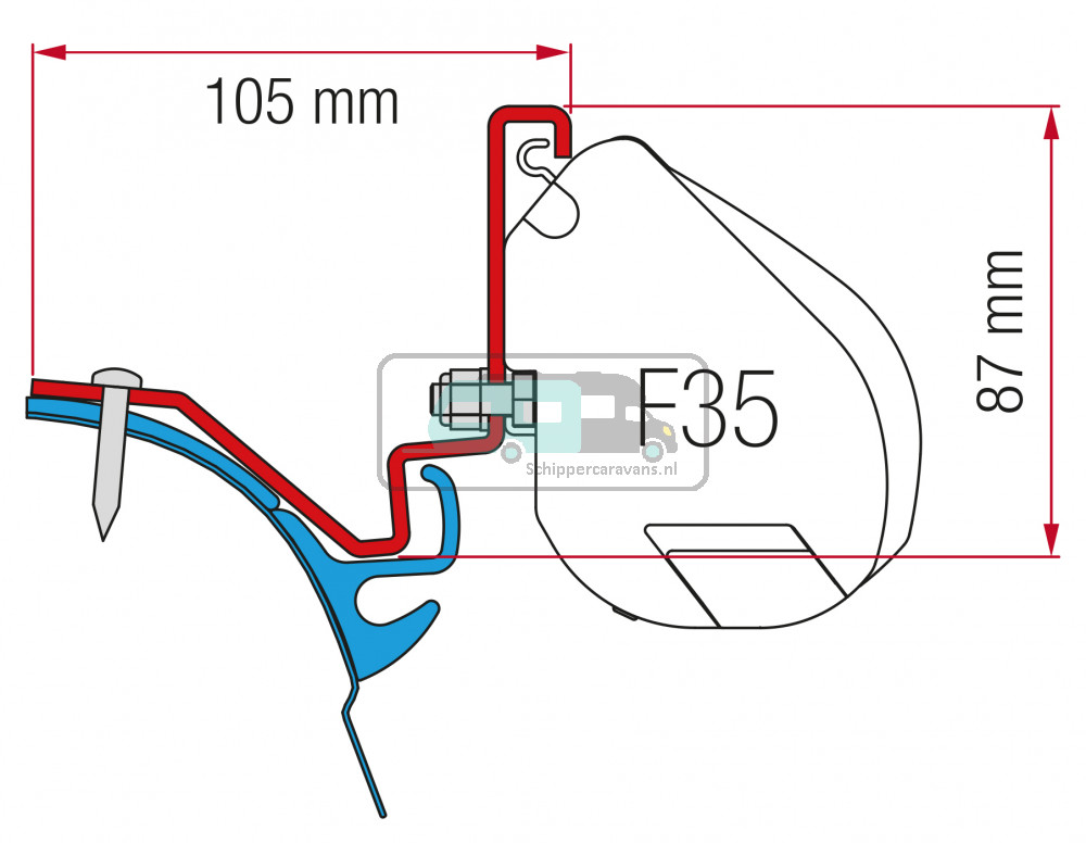 Fiamma VW T6 Kepler Kit H1-L2 >2014 F35