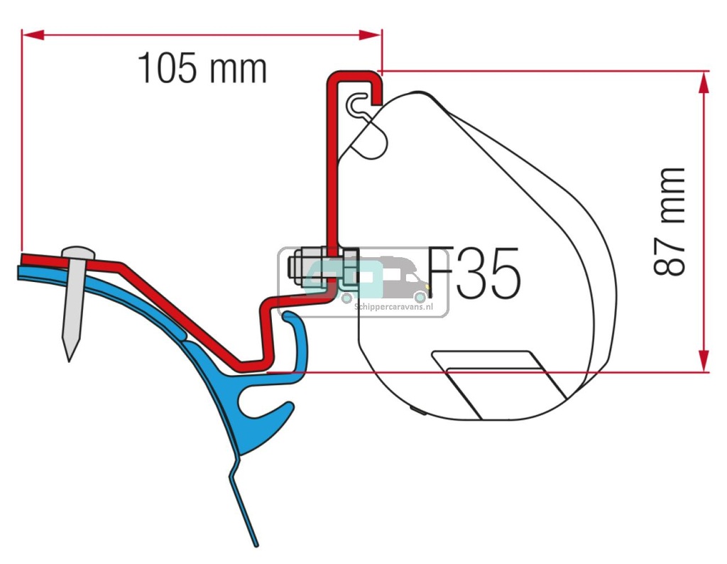 Fiamma VW T6 Kepler Kit H1-L2 >2014 F35