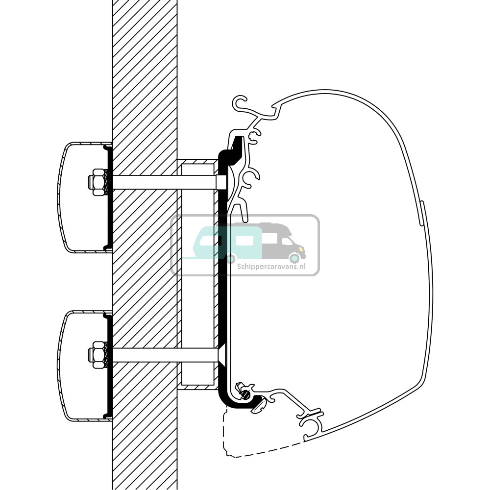 Thule Dethleffs Globebus Adapter 8000 400-600