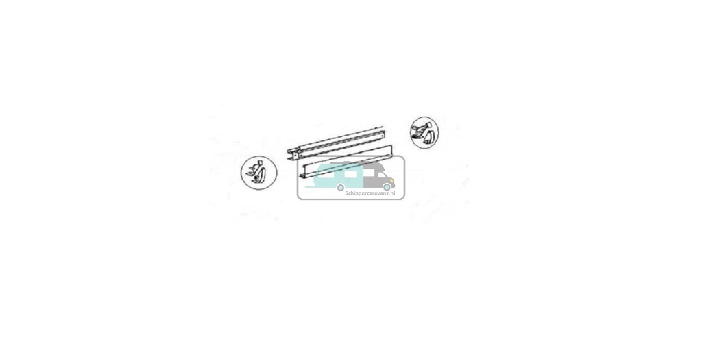 Thule Eindkap Lead Rail LH+RH 2000