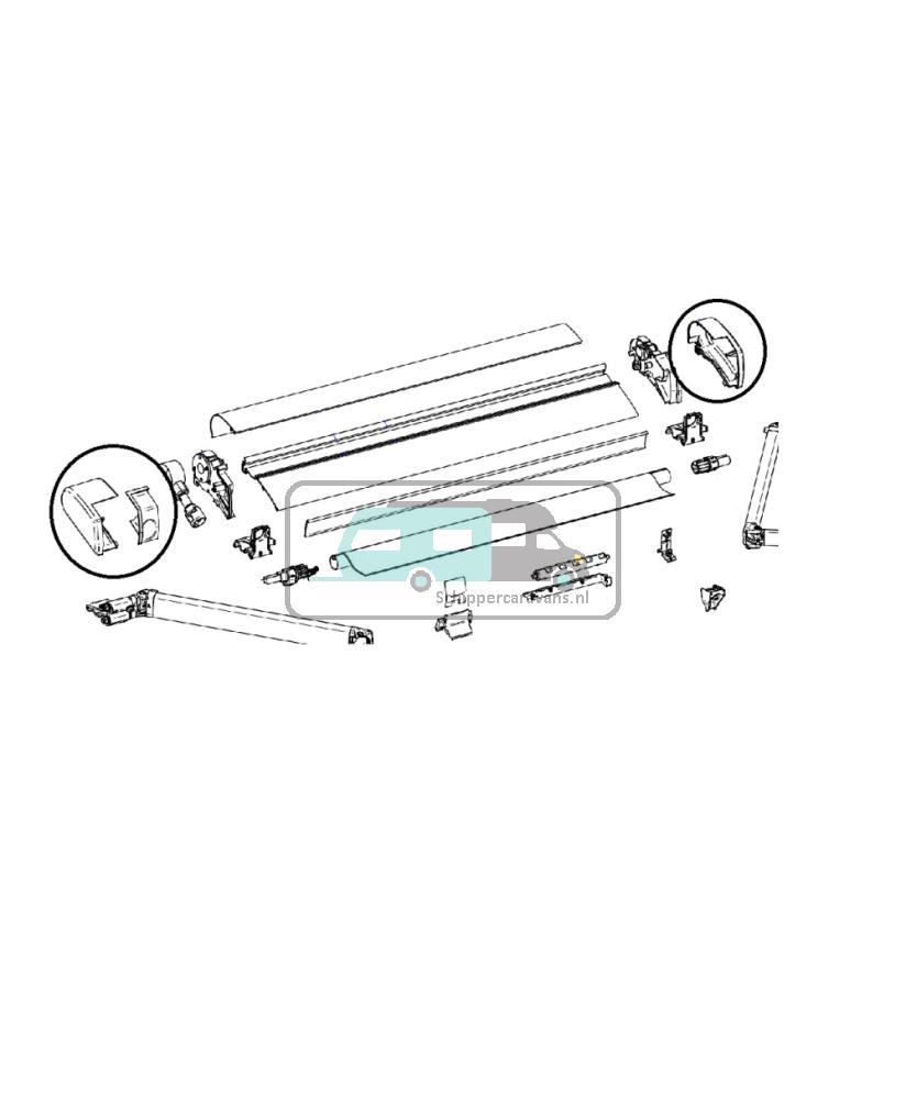 Thule eindkap Wit L+R 6200