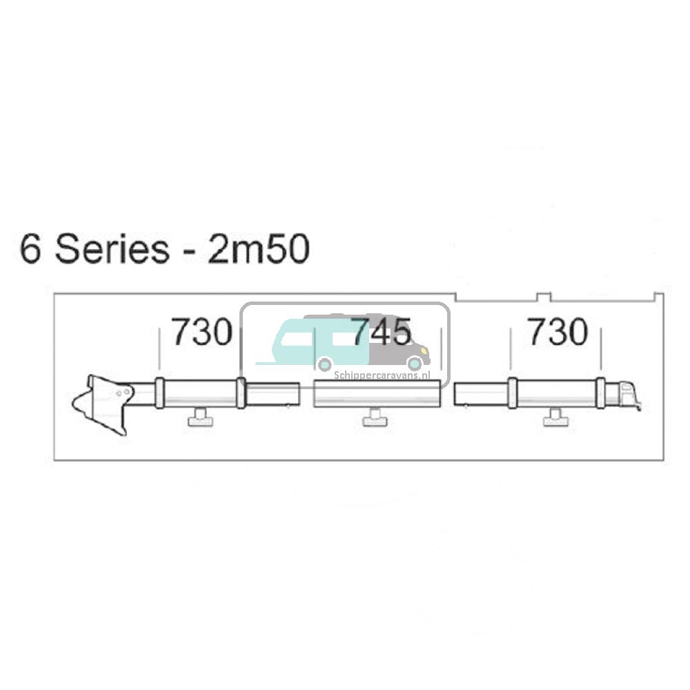 Thule clamping profile 6 series 2,50 LH