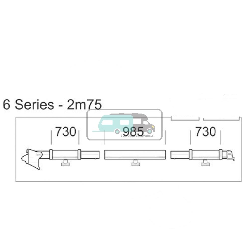 Thule clamping profile 6 series 2m75 right