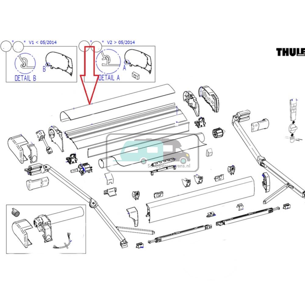 Thule Cover Housing 9200 4.00 Wit >05/2014
