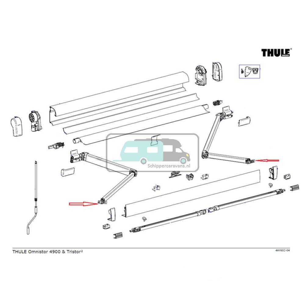 Thule Stop Knikarm LH+RH 4200/4900/6200