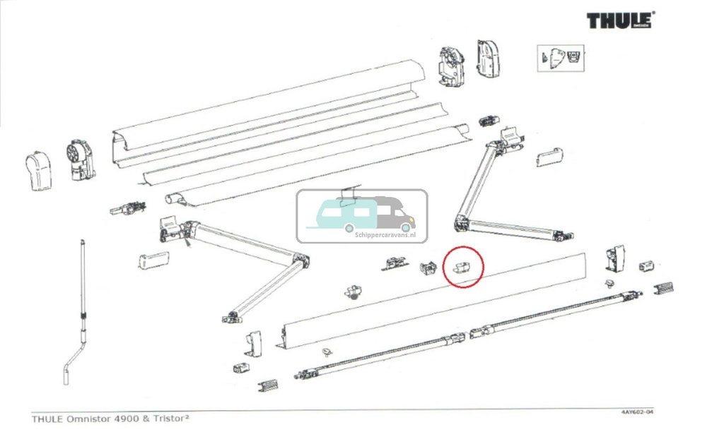 Thule Clip Support Arm Oval 4900