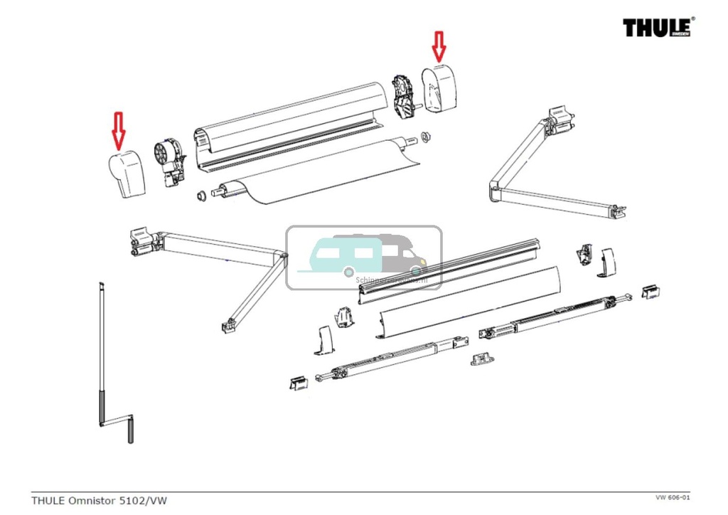 Thule Eindkap LH+RH 5200