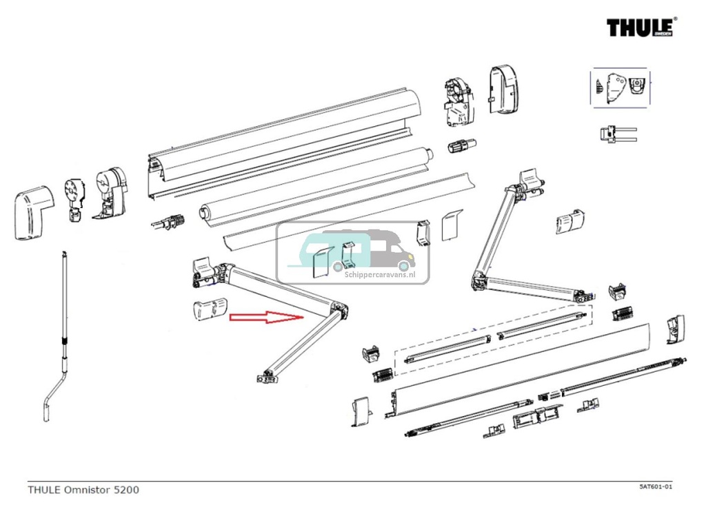 Thule Knikarm Compleet LH 5200 2.30
