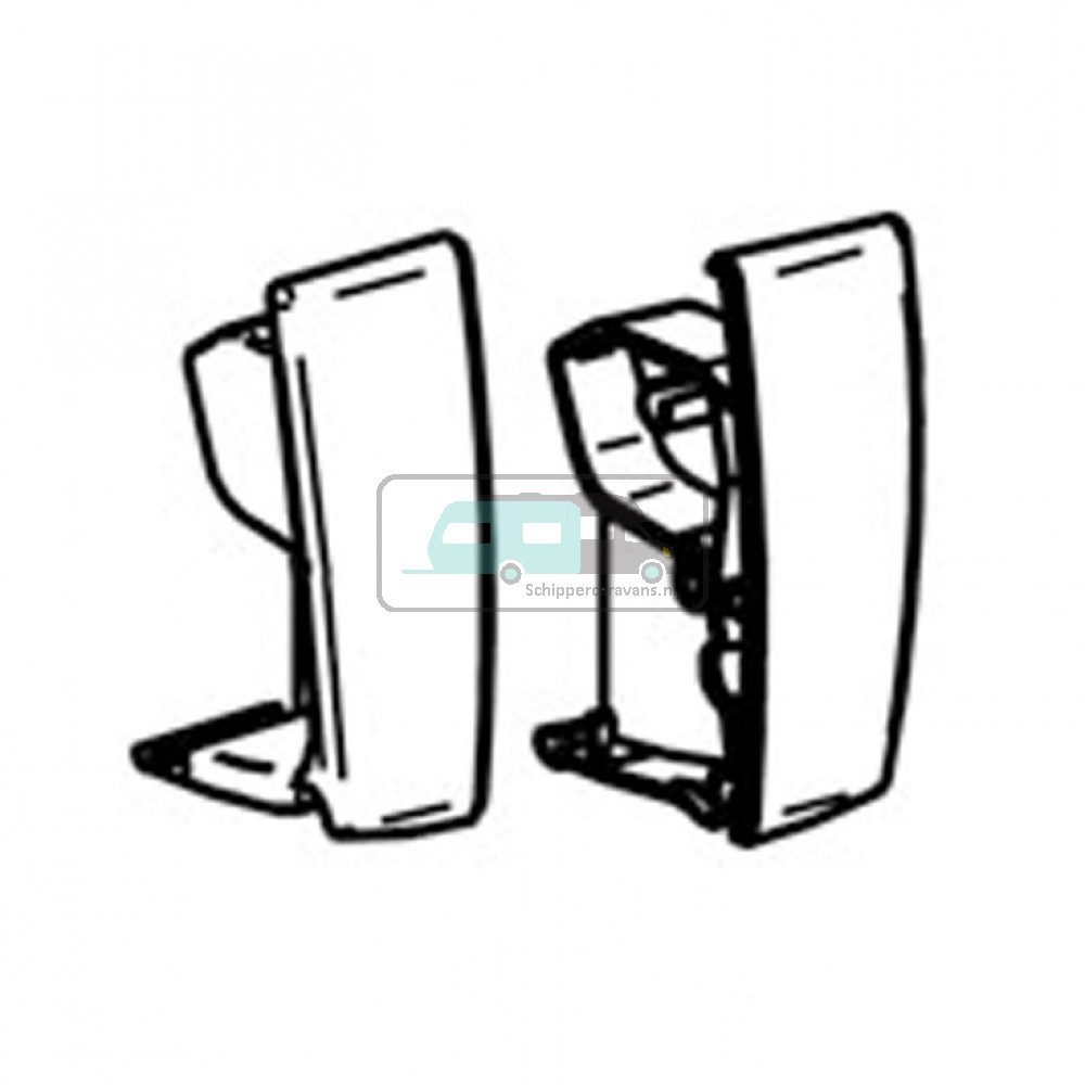 Thule LH+RH Endcap leadrail 6200 antra