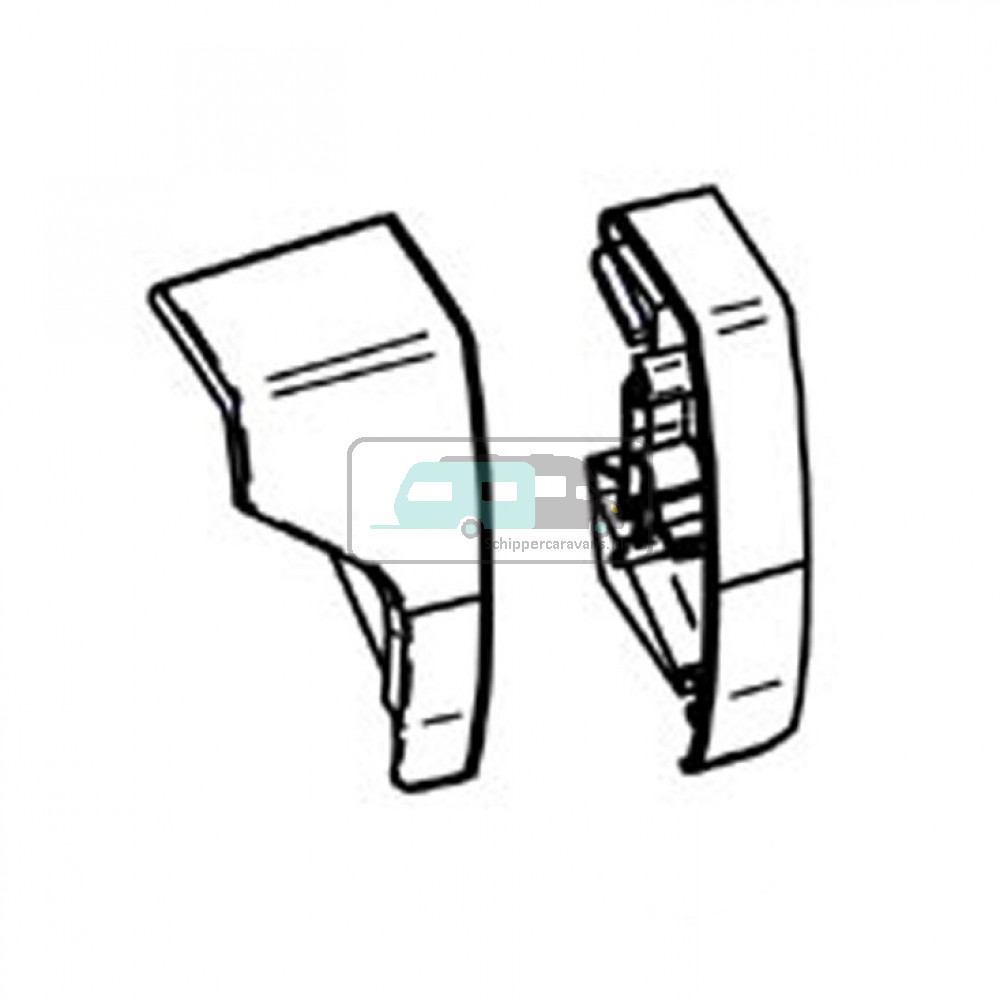 Thule Eindkap Lead Rail LH+RH 9200 Crème