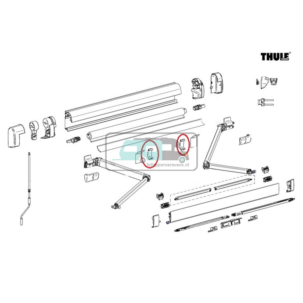 Thule Positieblokje Knikarm 5003/5200/8000 2st.