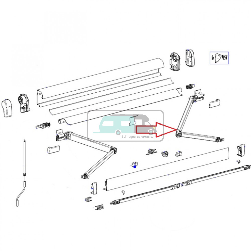 Thule 4900 Knikarm Rechts 400-450 mtr